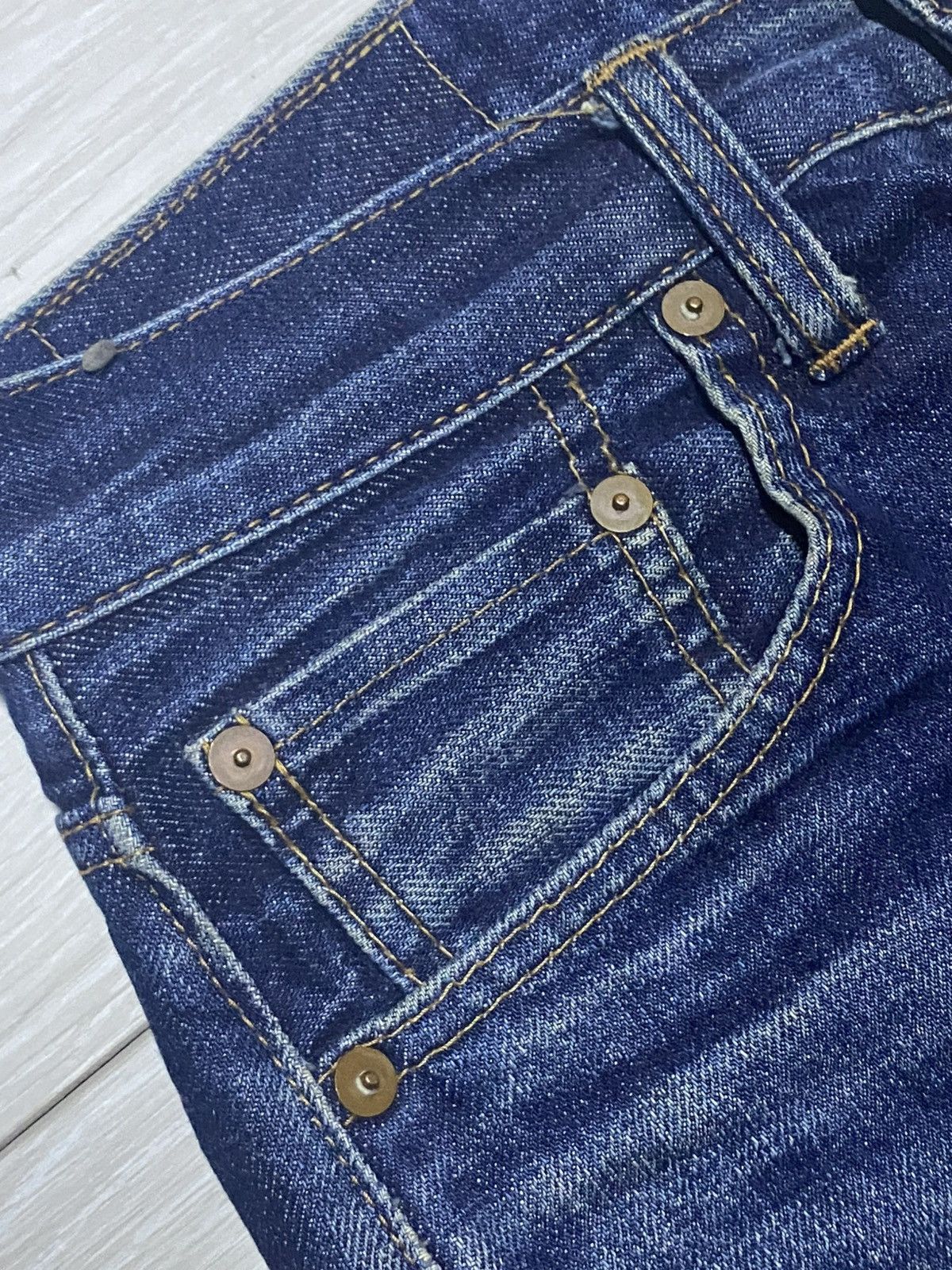 Japanese Brand Vintage Orange Helmet Dic Union Made Selvedge Jeans Size US 26 / EU 42 - 11 Thumbnail