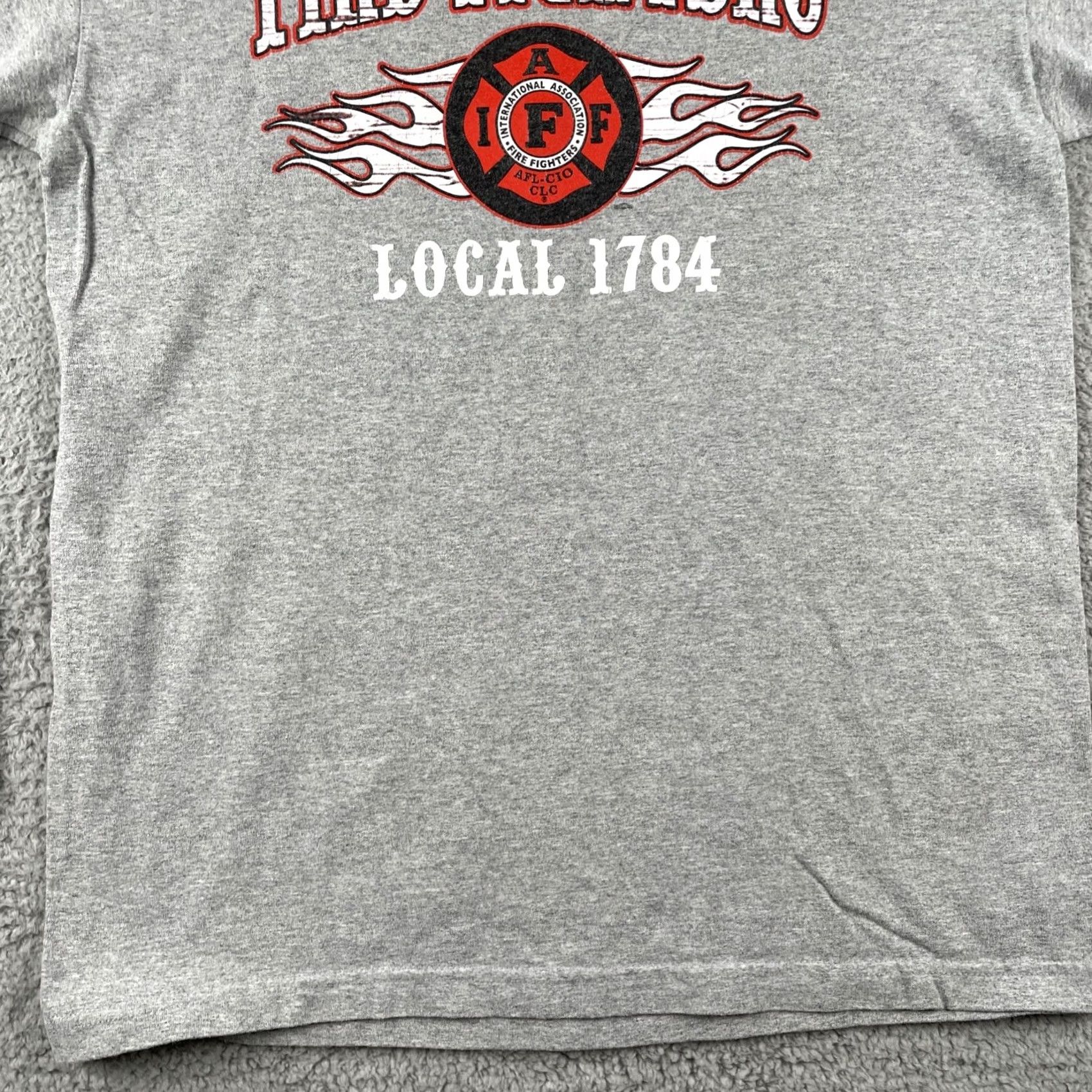 Vintage Vtg XL Memphis Tennessee Fire Fighters Local 1784 IAF Gray XL Long Sleeve Shirt Size US XL / EU 56 / 4 - 5 Thumbnail