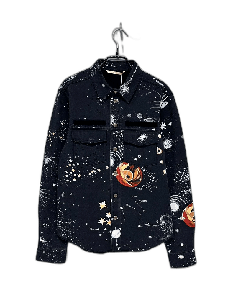 Valentino Cosmic Print Denim Jacket by Valentino Size XL / US 12-14 / IT 48-50 - 1 Thumbnail