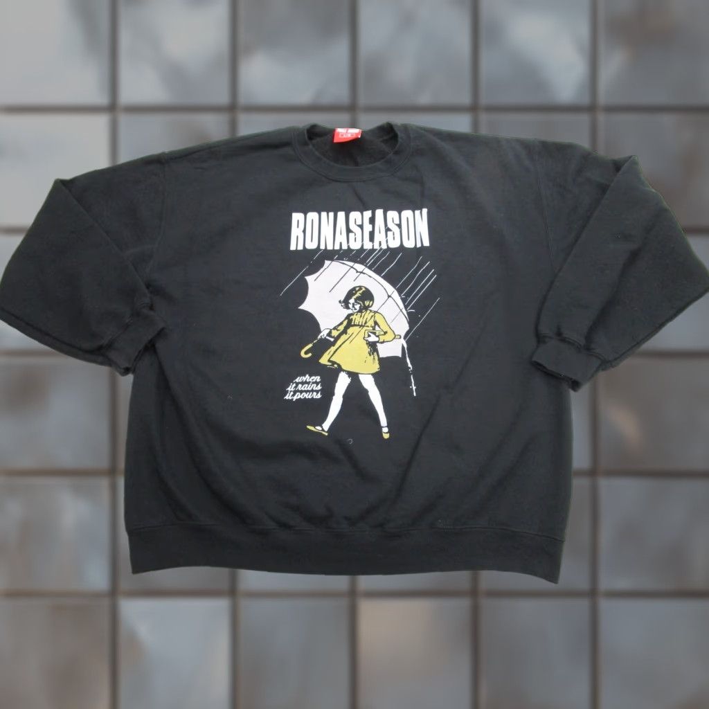 Rains Full Send Sweatshirt Mens Large Ronaseason When It Rains It Pours Graphic Crewne Size US L / EU 52-54 / 3 - 1 Thumbnail