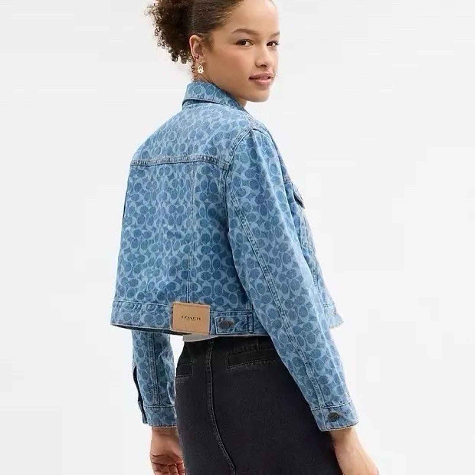 Coach NWT COACH Denim Jacket Woman's CAH16 Large Size L / US 10 / IT 46 - 8 Thumbnail