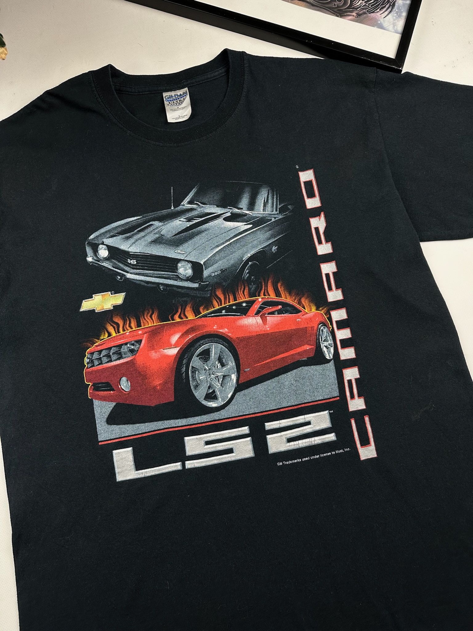 Chevrolet Vintage Y2K Chevrolet Camaro Flame T Shirt Faded Black Size US L / EU 52-54 / 3 - 5 Thumbnail