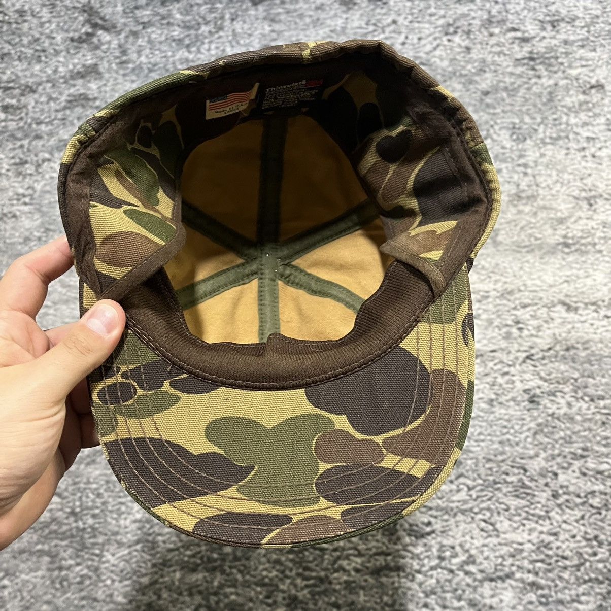 Carhartt VINTAGE 90s CARHARTT CAMO WORKWEAR THINSULATE HUNTING HAT Size ONE SIZE - 4 Thumbnail