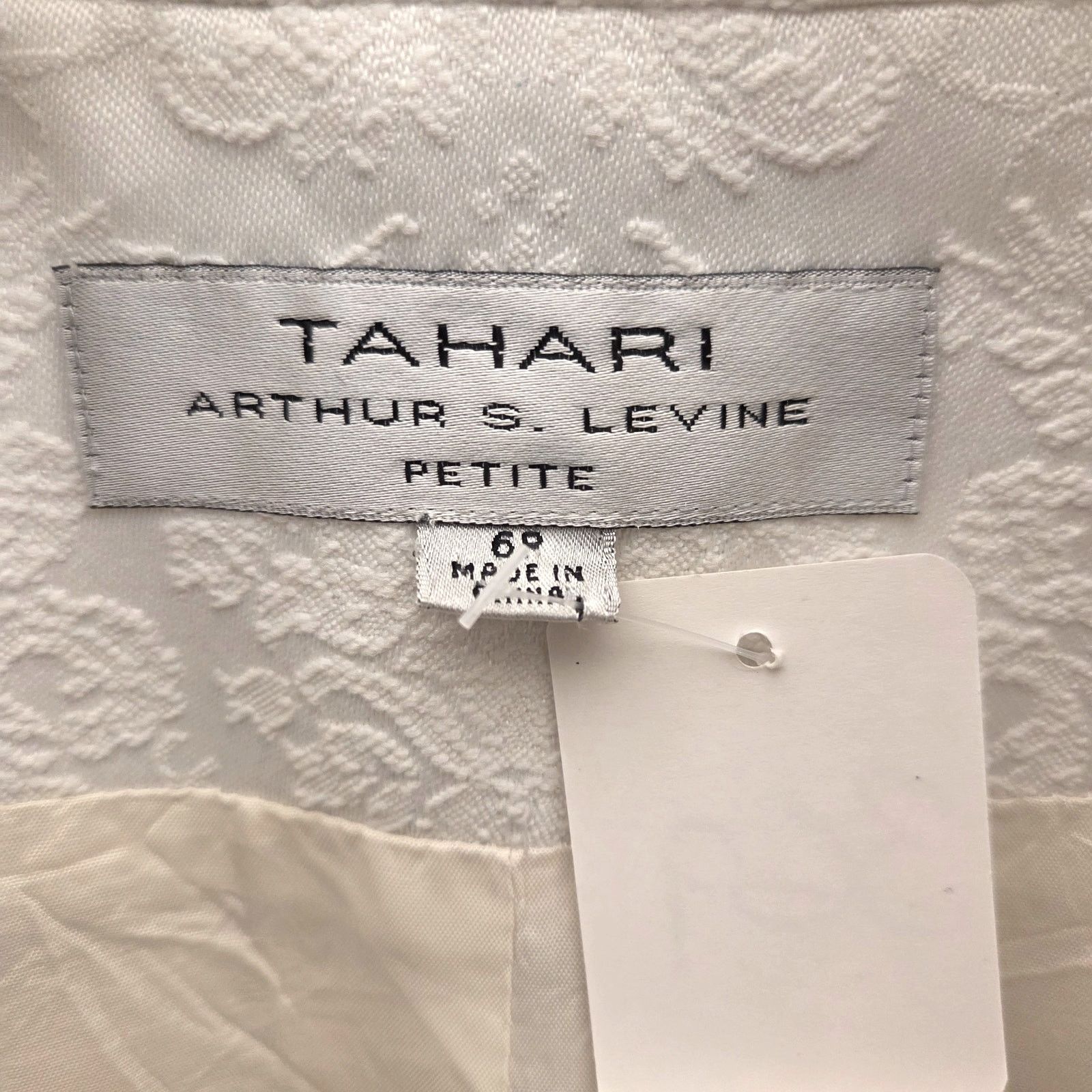 Elie Tahari Tahari White Floral Blazer - Women's Petite Size 6 Size M / US 6-8 / IT 42-44 - 6 Thumbnail
