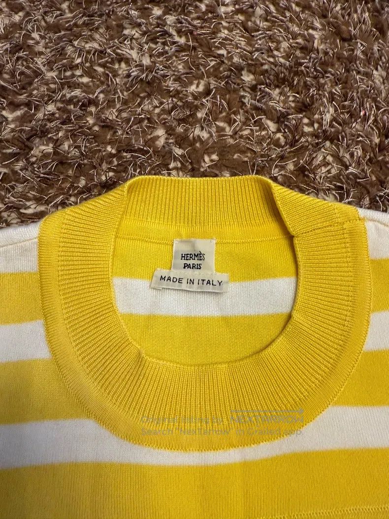 Hermes Hermes Silk Cashmere Short Sleeve Top Size XS / US 0-2 / IT 36-38 - 5 Thumbnail