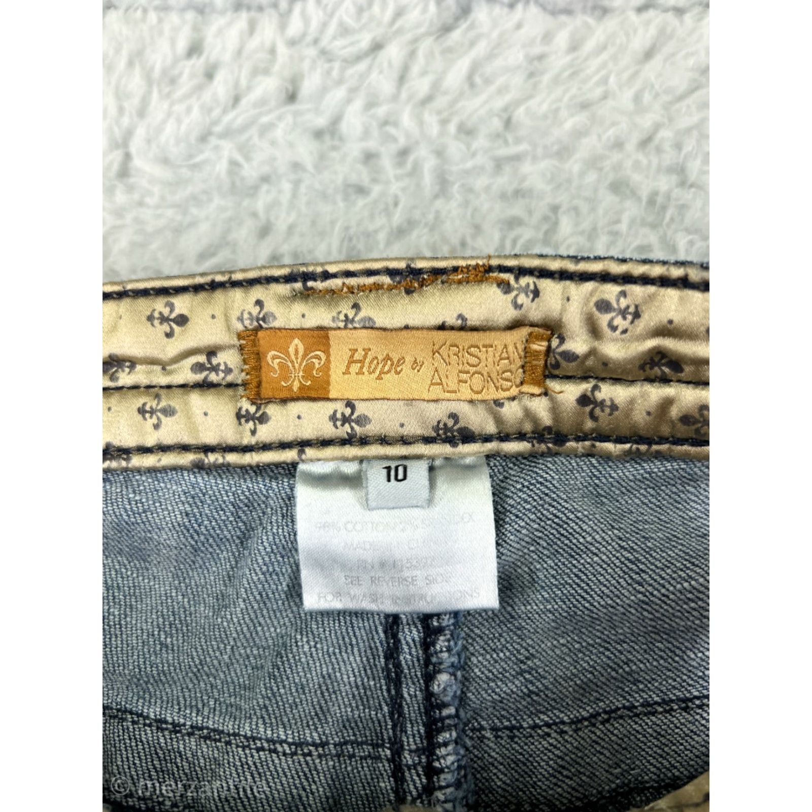 Hope Hope Jeans Bootcut 10 Blue Denim 5-Pocket Stretch Regular Womens Size 32" / US 10 / IT 46 - 4 Thumbnail