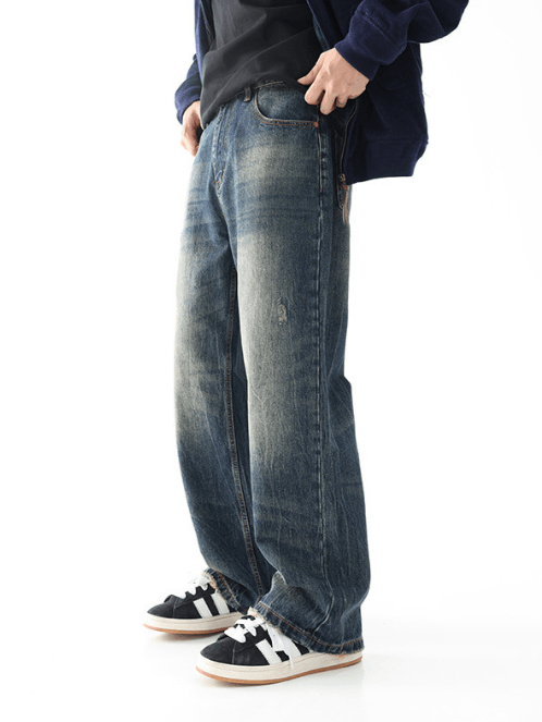 Japanese Brand Trendy street retro loose distressed flared jeans y2k Size US 32 / EU 48 - 4 Thumbnail