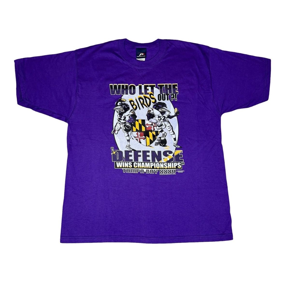 NFL × Pro Player × Vintage Vintage Baltimore Ravens Who Let the Birds Out NFL T-Shirt Size US L / EU 52-54 / 3 - 1 Thumbnail