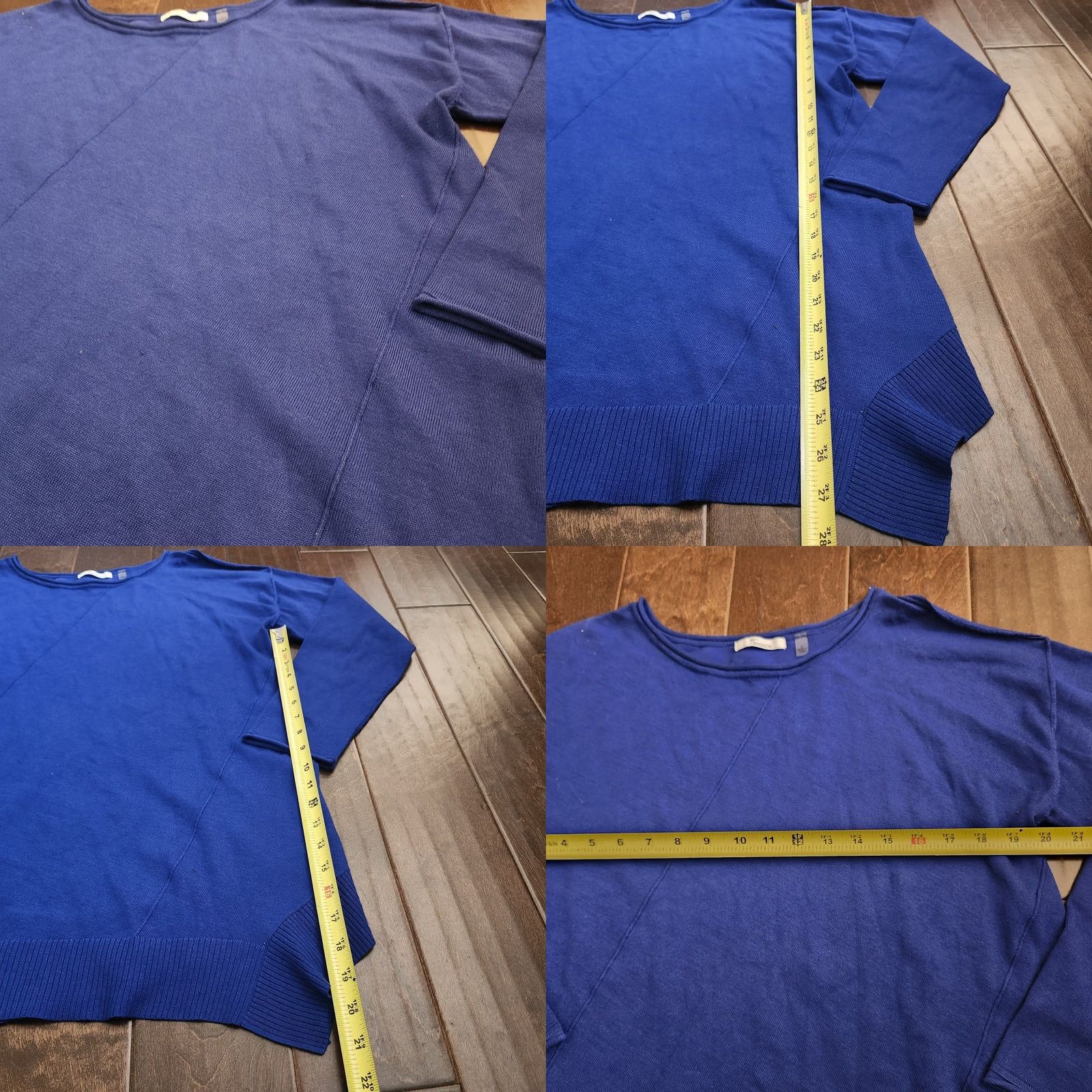 Vintage 89th + Madison Blue Knit Long Sleeve Pullover Sweatshirt Women's Large Crew Neck Bohemian Outdoor Casual Travel Sweater Size L / US 10 / IT 46 - 8 Thumbnail