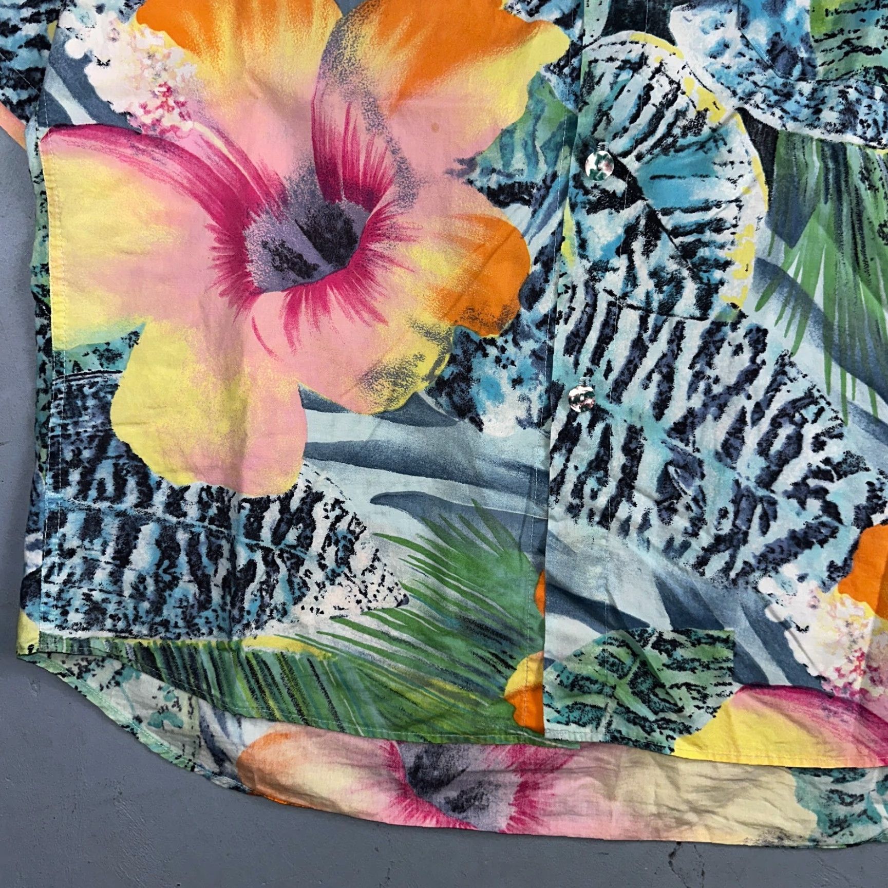 Jams World VINTAGE Jams World Tropicana Floral Men's Hawaiian Button Large Shirt USA Made Size US L / EU 52-54 / 3 - 3 Thumbnail