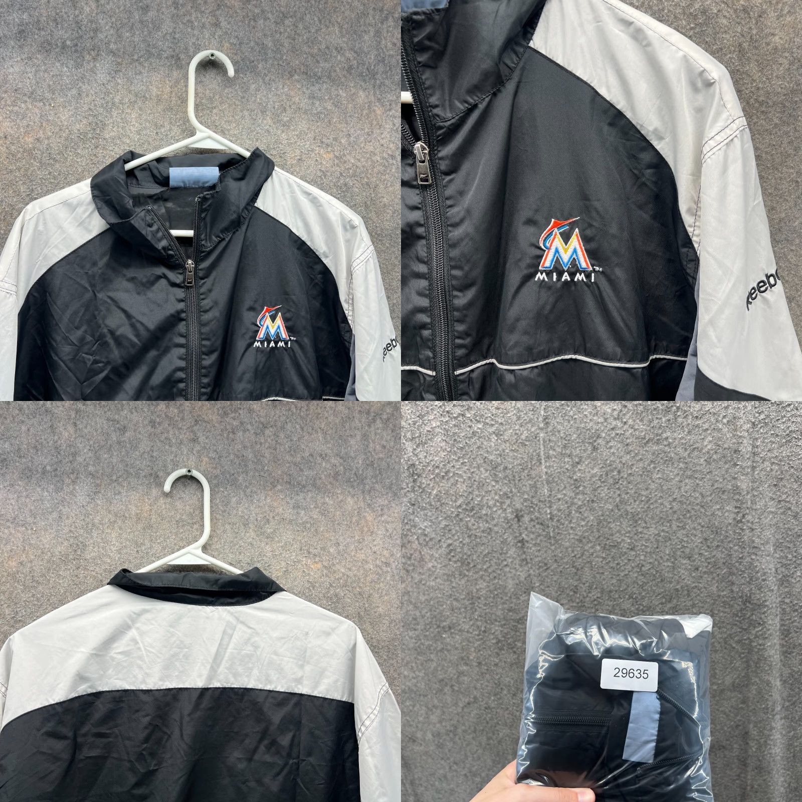 Reebok VINTAGE Reebok Miami Marlins Jacket Windbreaker Size US L / EU 52-54 / 3 - 8 Thumbnail