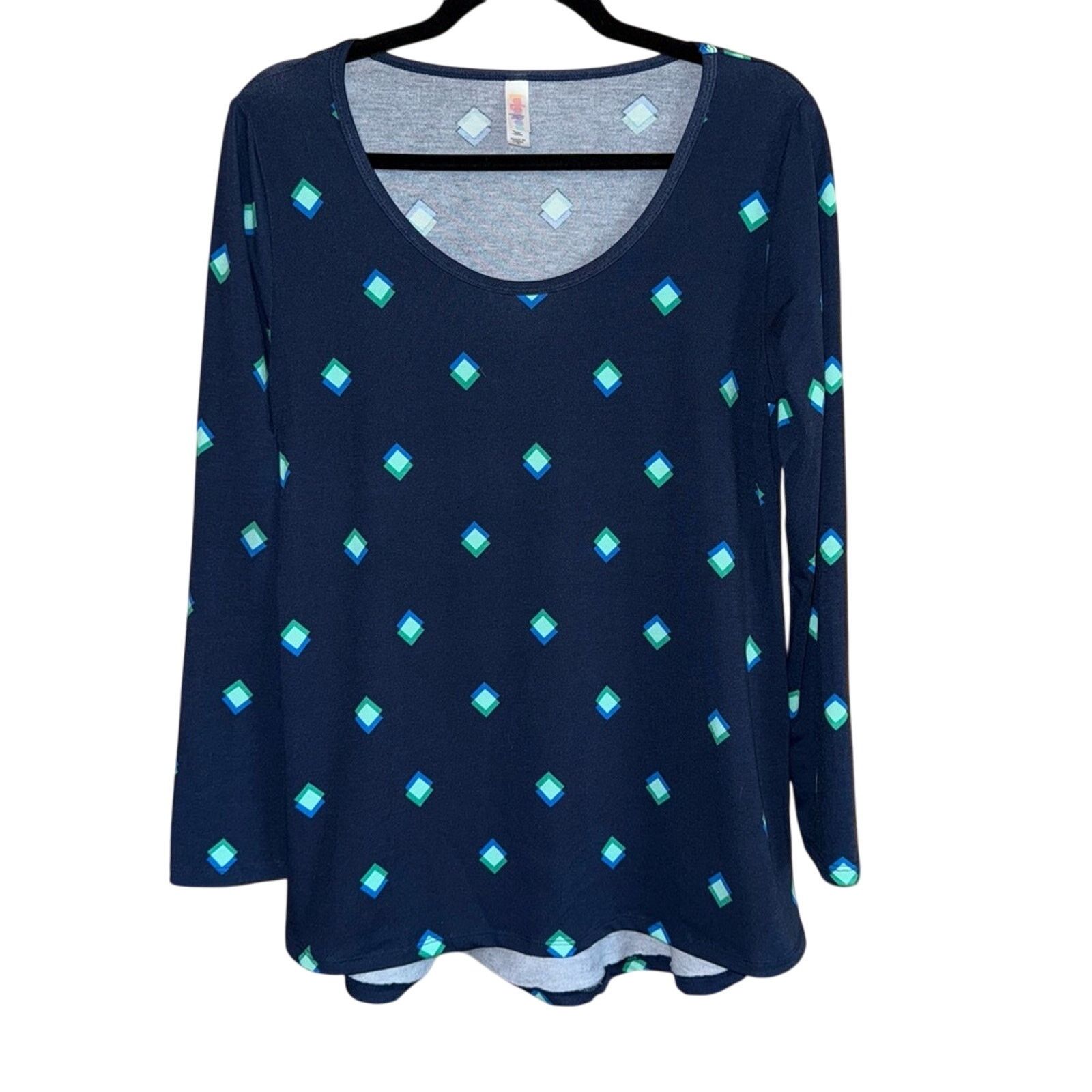 Other LuLaRoe Navy Blue Geometric Women's Tunic Size S / US 4 / IT 40 - 1 Thumbnail