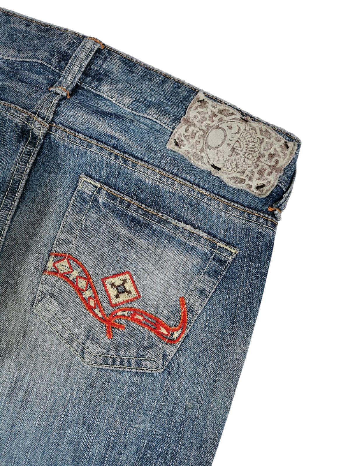 Edwin Edwin Vienus Distressed Flare Jeans Vintage Japan Denim Size 29" - 5 Thumbnail