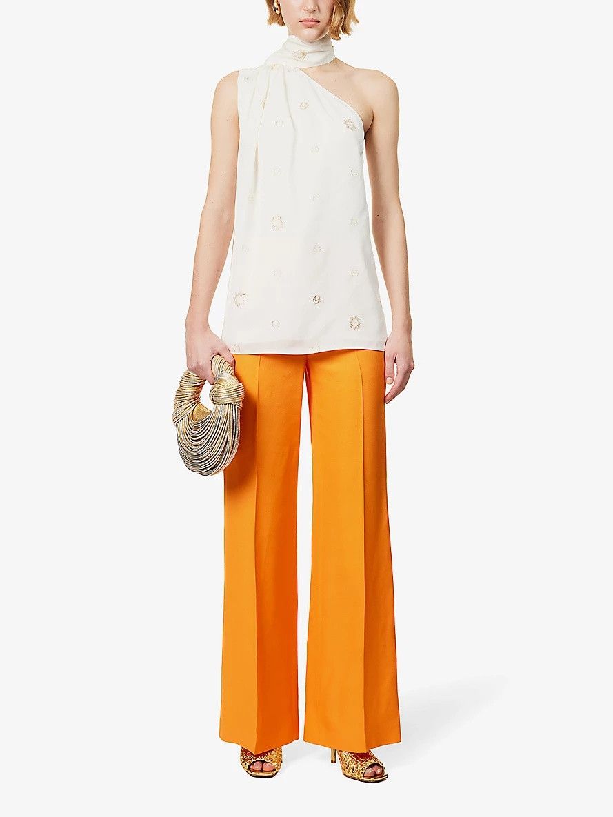 Stella McCartney o1s22i1n1024 Flared Tailoring Pants in Orange Size 28" / US 6 / IT 42 - 2 Thumbnail