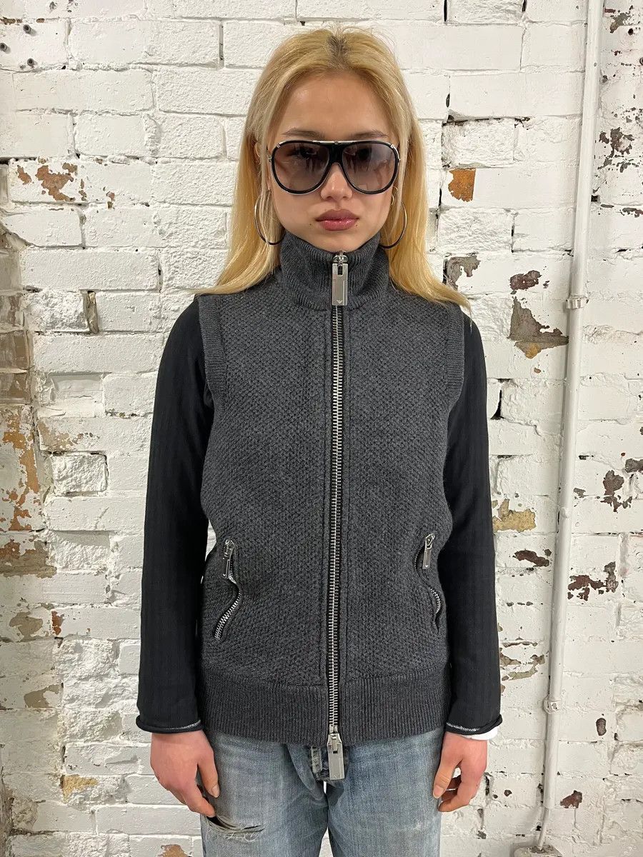 Emporio Armani 2000s Emporio Armani Grey Wool & Puffer Vest Size US XS / EU 42 / 0 - 2 Thumbnail
