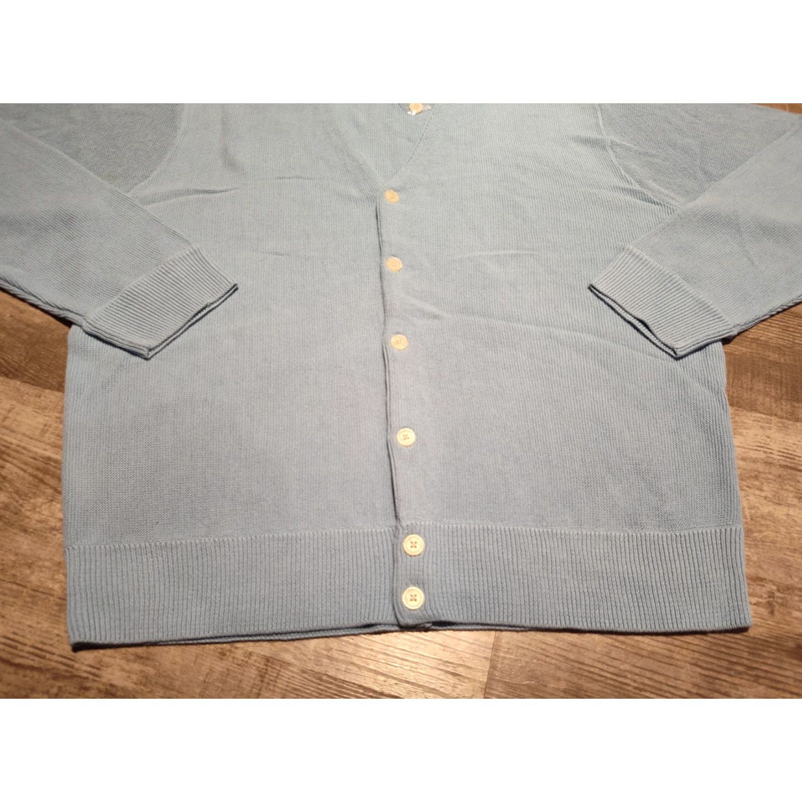 Dockers VINTAGE Dockers Men’s XL Light Blue Casual Golf Cardigan Sweater 90s preppy knit Size US XL / EU 56 / 4 - 6 Thumbnail