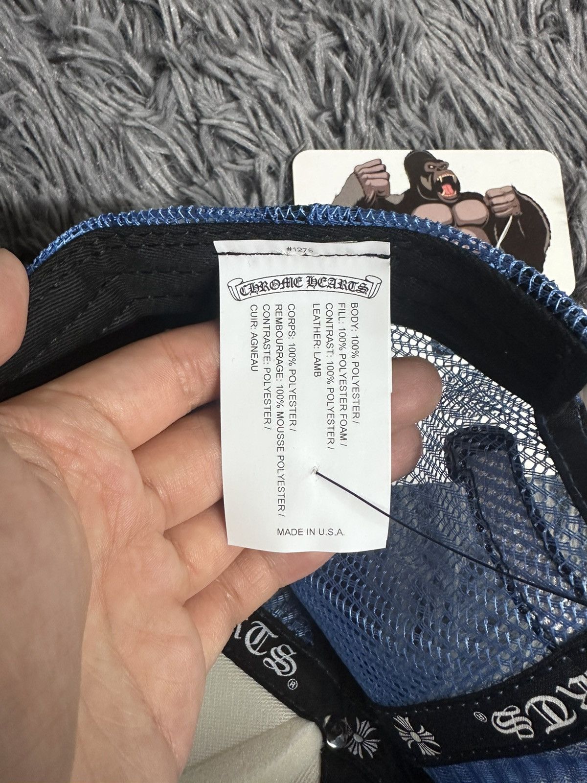 Chrome Hearts Chrome Hearts Cemetery Triple Cross Trucker Hat Blue Size ONE SIZE - 6 Thumbnail