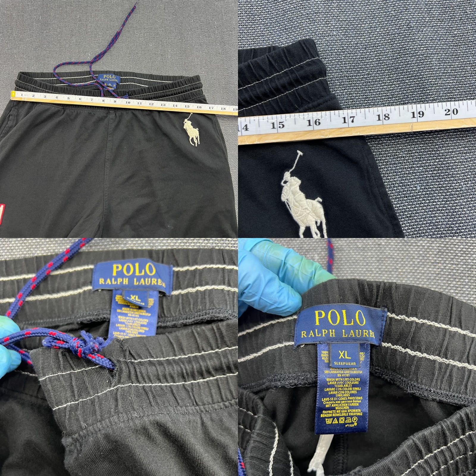 Ralph Lauren Polo Ralph Lauren Mens Sleepwear Pants XL Pony Spellout Black Drawstring Pijama Size US XL / EU 56 / 4 - 8 Thumbnail