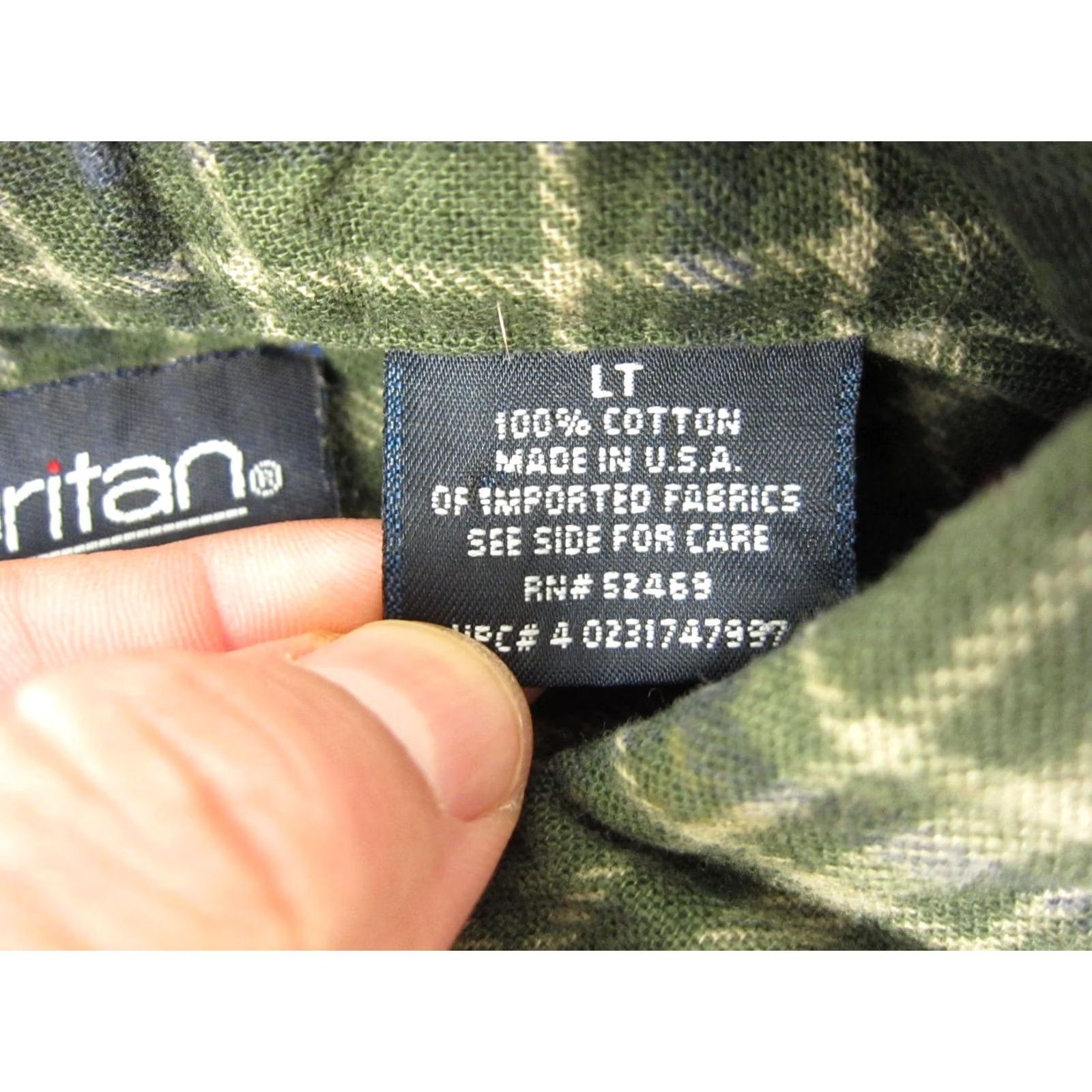 Vintage Vintage Puritan Flannel Shirt Adult Large Tall LT Green Plaid Mens Made in USA Size US L / EU 52-54 / 3 - 4 Thumbnail