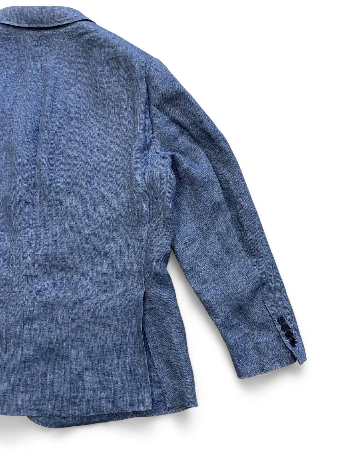 Loro Piana Loro piana blue linen blazer jacket italian luxury classic Size 48L - 11 Thumbnail
