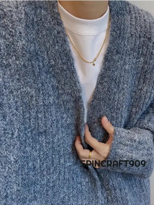 VIBE Blue Cardigan Sweater Size US M / EU 48-50 / 2 - 5 Thumbnail