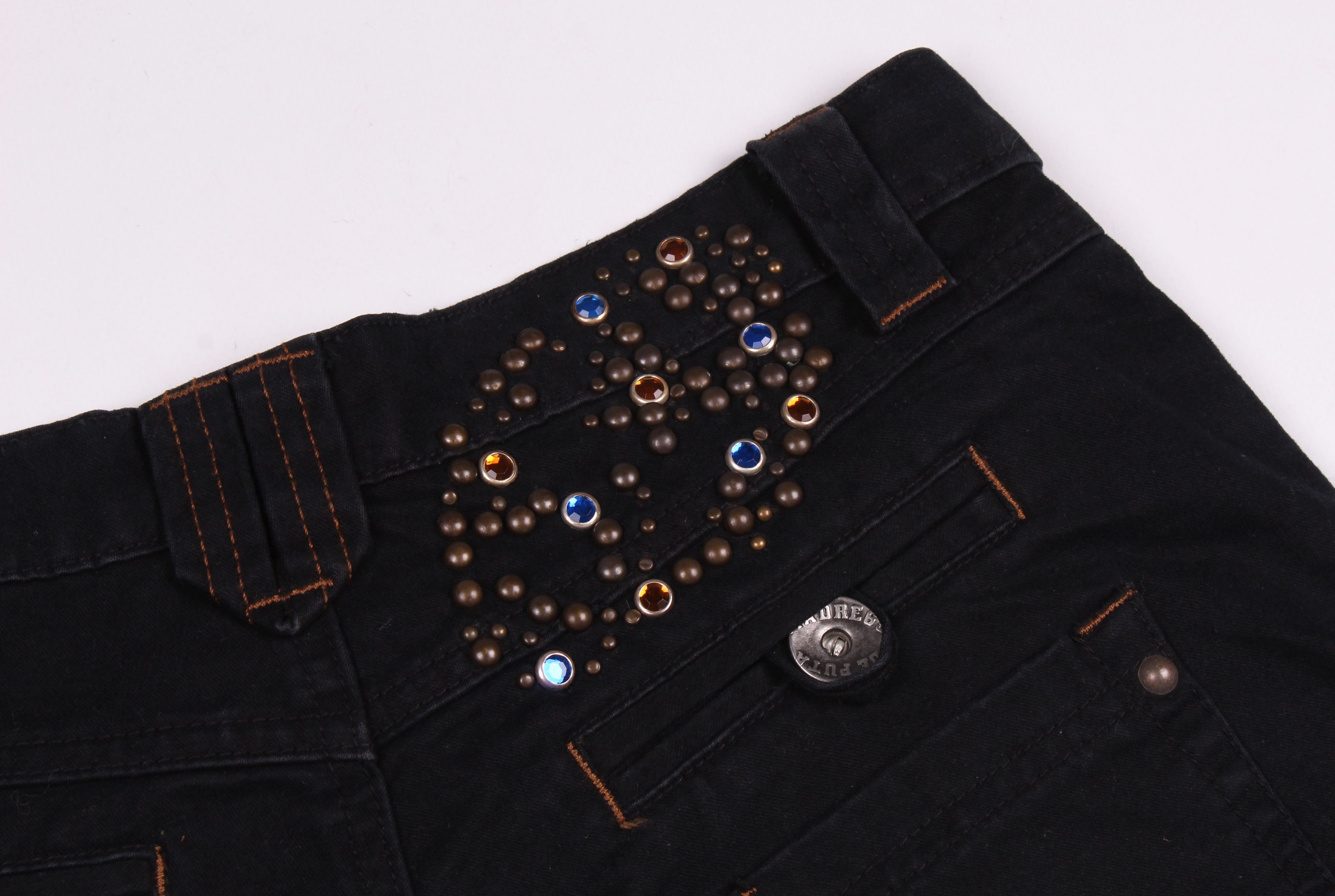 Vintage De Puta Madre Goth Grunge Mini Shorts Size 28" / US 6 / IT 42 - 7 Thumbnail