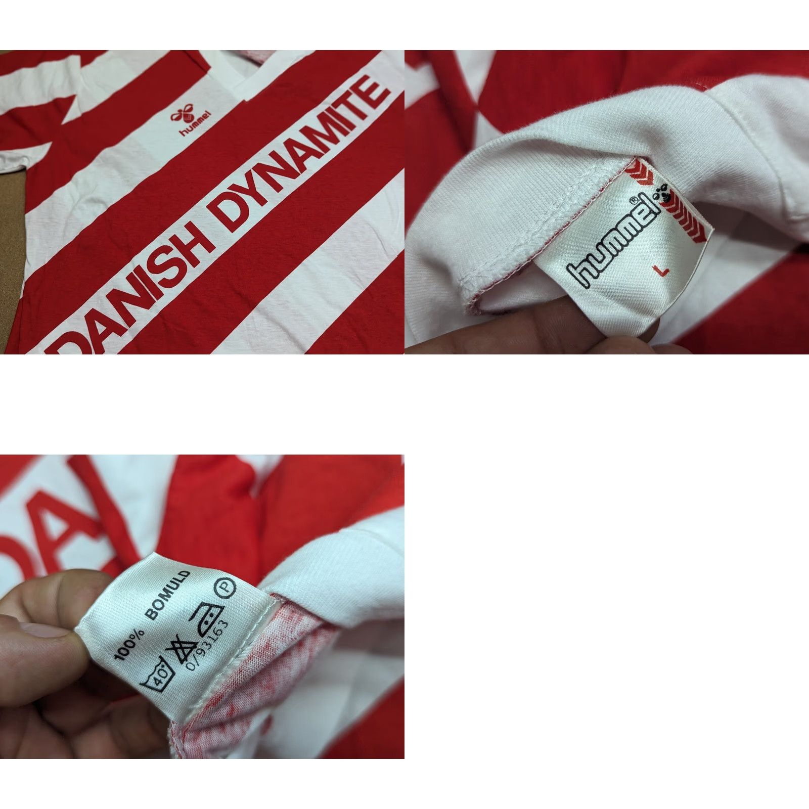 Hummel Hummel Danish Dynamite 1984-86 Vintage Football Shirt Mens Size L Cotton Euro Size US L / EU 52-54 / 3 - 8 Thumbnail
