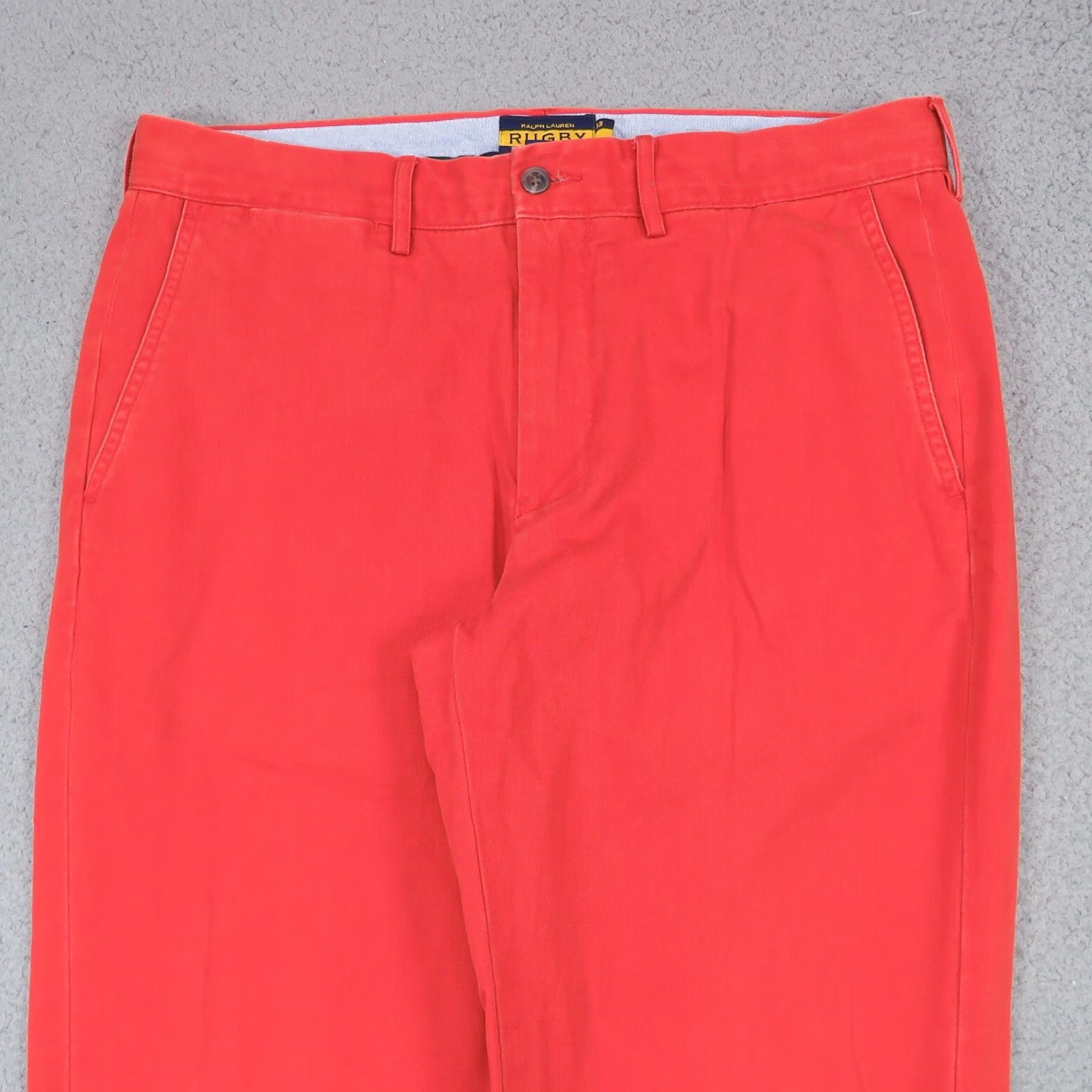 Polo Ralph Lauren VINTAGE Polo Ralph Lauren Rugby Pants Mens 33x32 Twill Blaze Safety Orange Straight Prep Size US XS / EU 42 / 0 - 5 Thumbnail