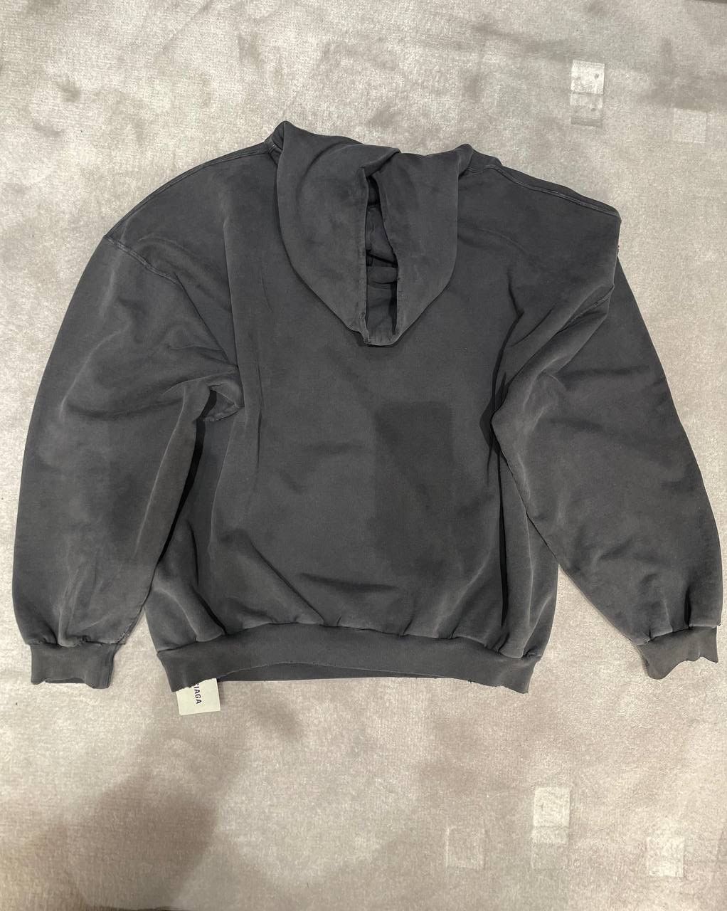 【関税送料込】BALENCIAGA 3B LIQUIFIED HOODIE ラージフィット Men's 3b Liquified Hoodie Large Fit in Black/grey