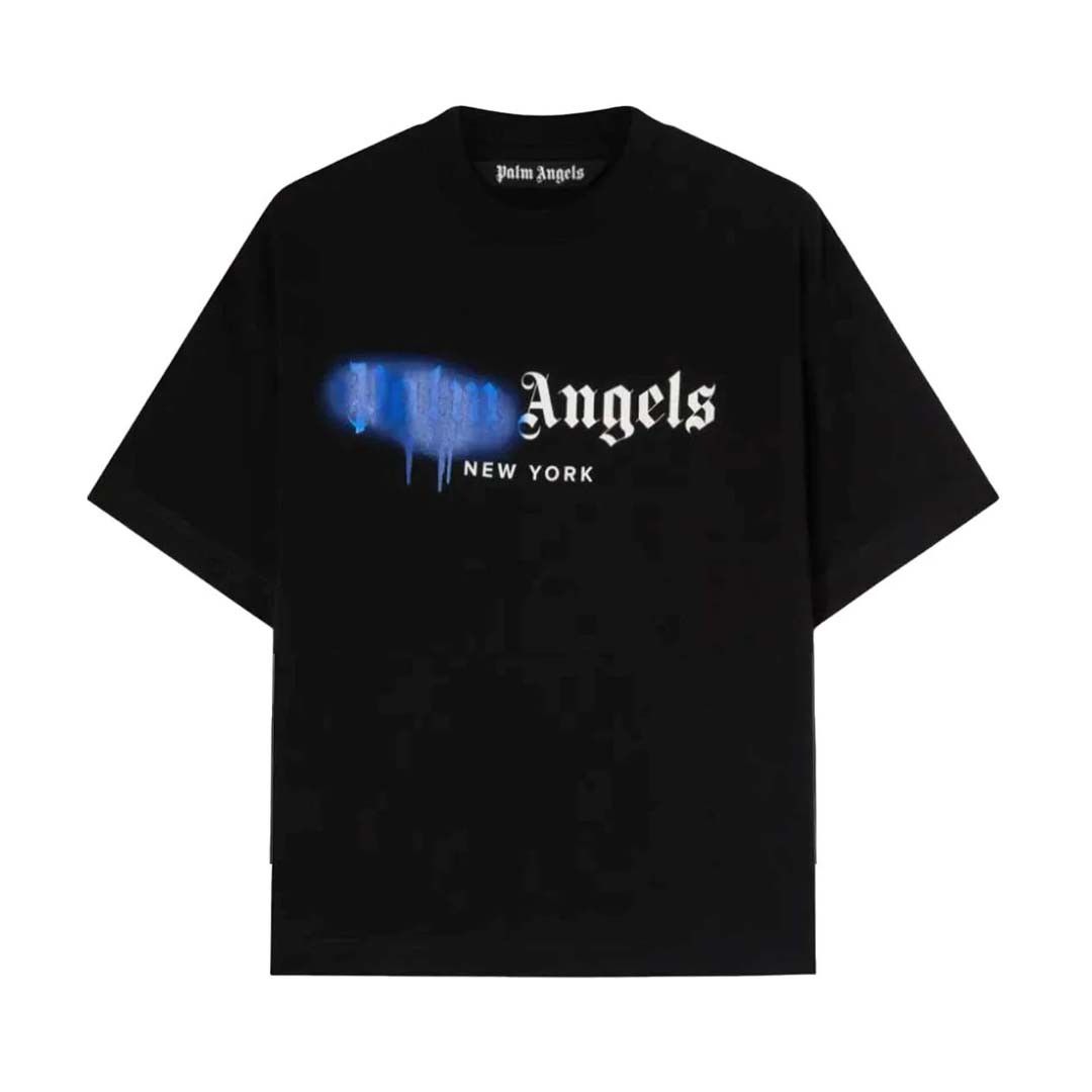 Palm Angels New York Sprayed Logo Tee Black Size US M / EU 48-50 / 2 - 1 Preview