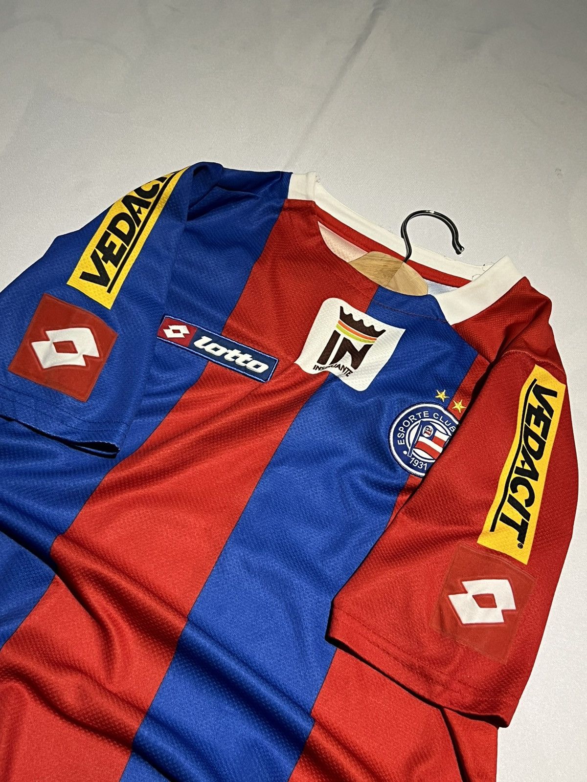 Lotto Sport × Vintage LOTTO VINTAGE Y2K ESPORTE CLUBE BAHIA BRAZIL (10) JERSEY Size US L / EU 52-54 / 3 - 5 Thumbnail