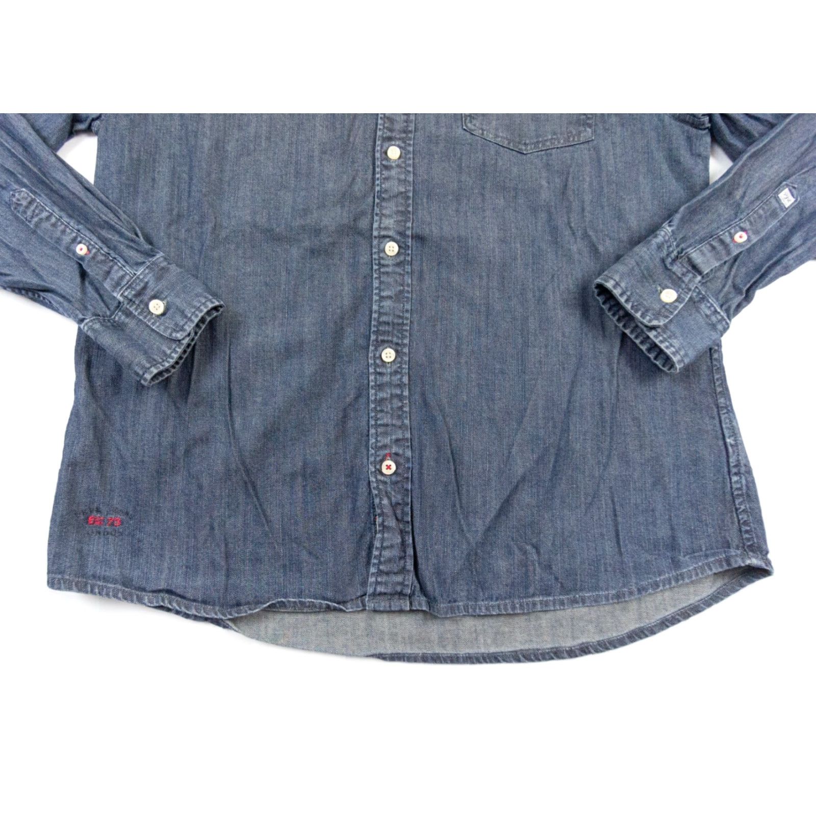 Pepe Jeans VINTAGE Pepe Jeans Men's Denim Shirt Adult XL Long Sleeve Blue Button Up Collared 90s Office Casual Size US XL / EU 56 / 4 - 4 Thumbnail