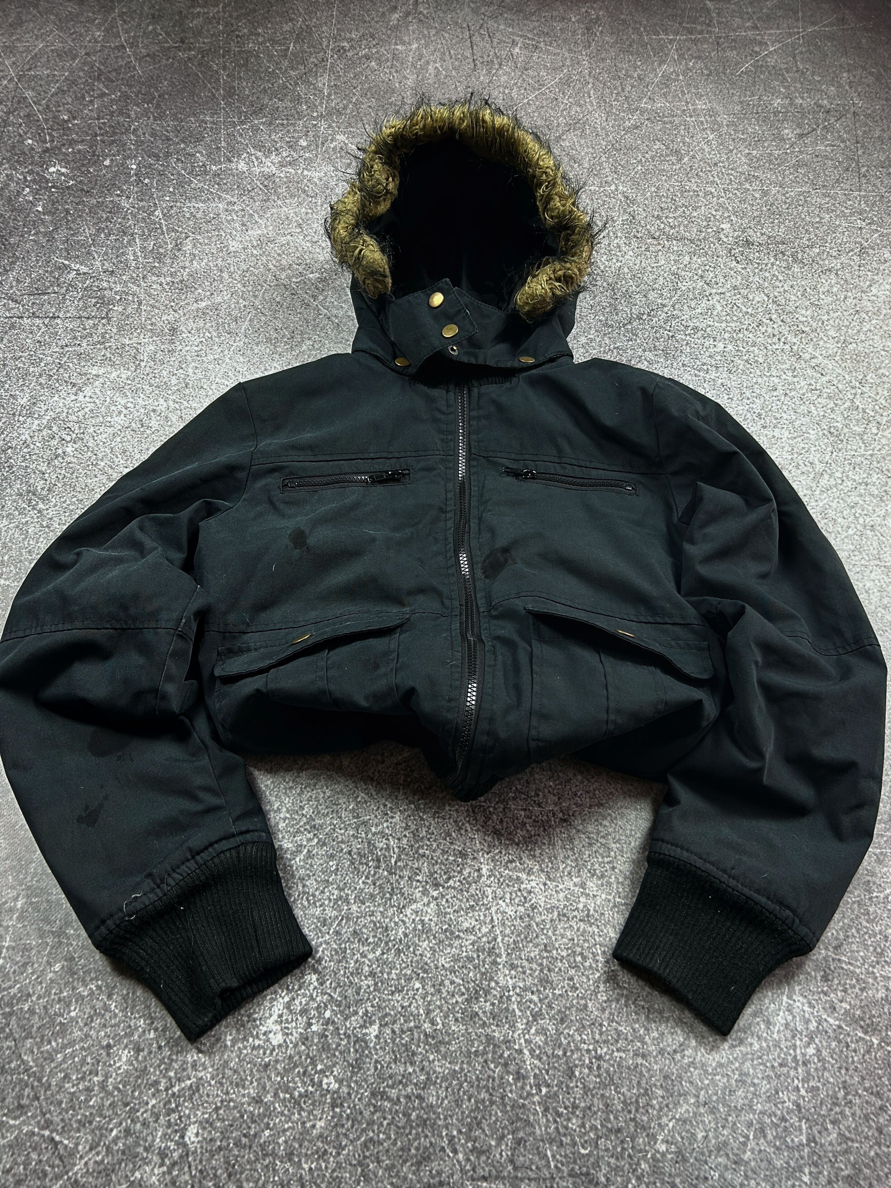 Vtg If Six Was Nine Balenciaga Style Fur Hood Jacket 90s