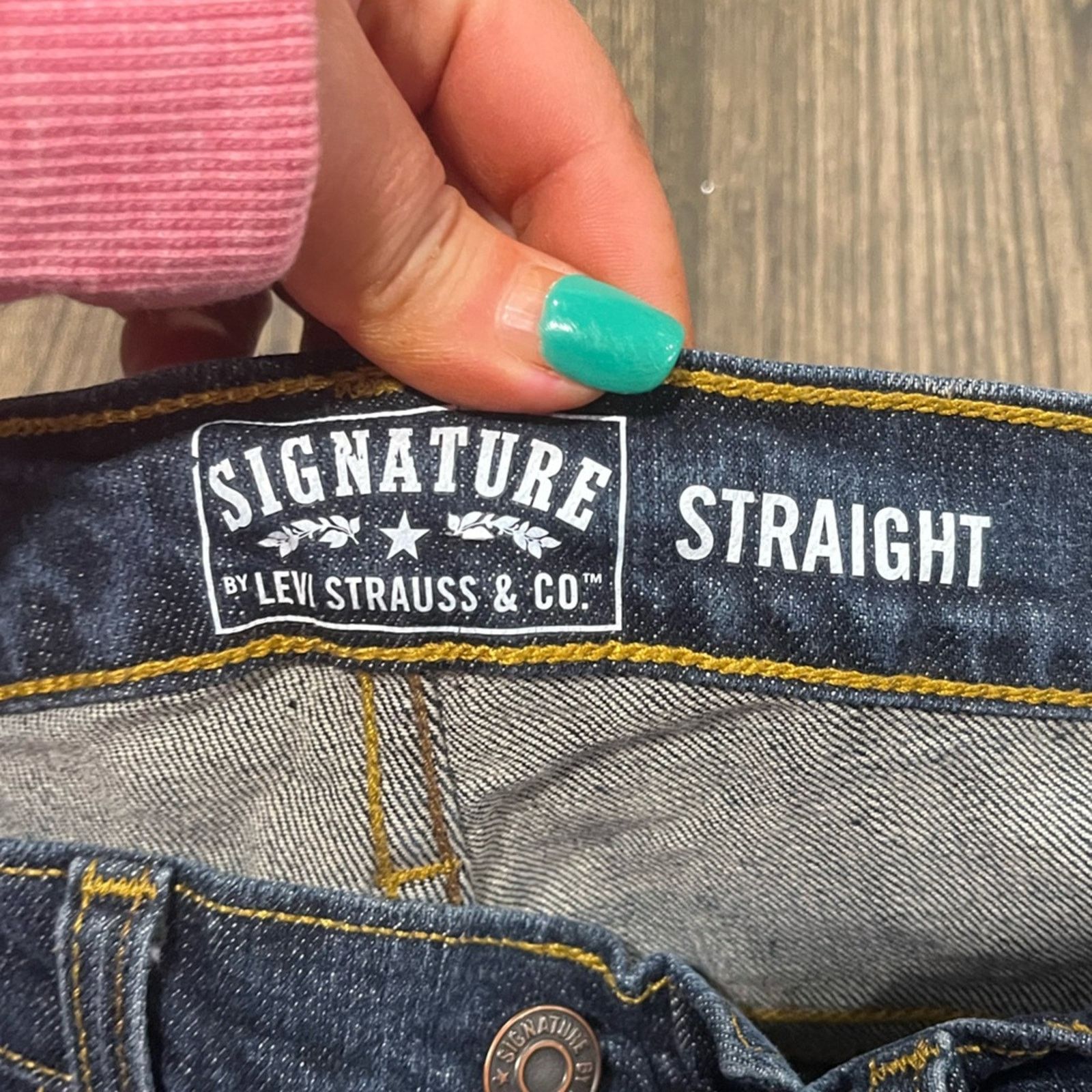 Levi's Levis Signature Straight Jeans Mid Rise Whisker Size US 30 / EU 46 - 8 Thumbnail