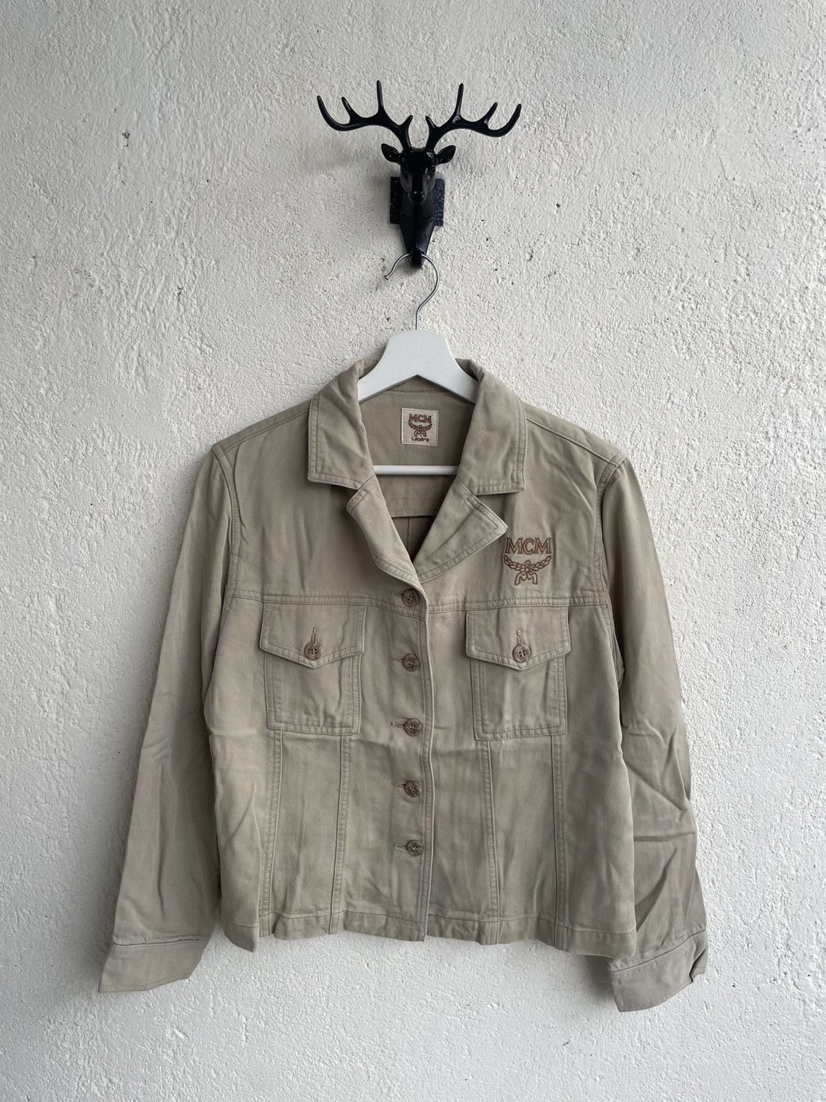Hysteric Glamour Vintage MCM Beige Embroidered Logo Maison Hysteric Japan Y2K Size L / US 10 / IT 46 - 1 Thumbnail