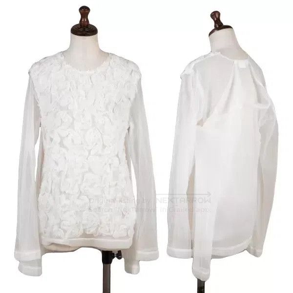 Comme des Garcons Comme Des Garcons White Vintage Floral Double Layer See-th Size XS / US 0-2 / IT 36-38 - 1 Thumbnail