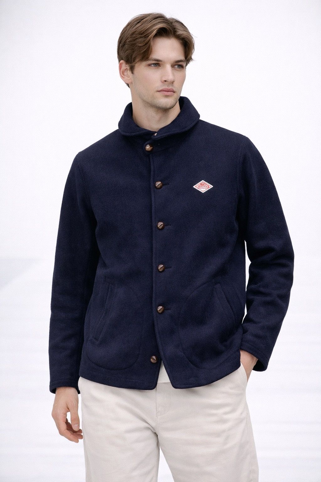 Danton Danton Wool Fleece Cashmere Shawl Collar Jacket Size US M / EU 48-50 / 2 - 1 Thumbnail