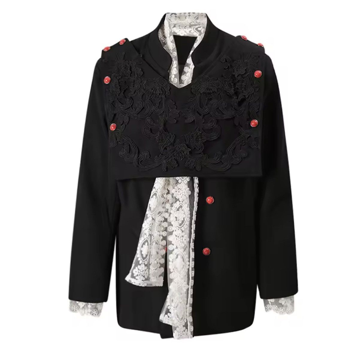 Japanese Brand Japanese Designer Patchwork V Collar Blazer Jacket Size US L / EU 52-54 / 3 - 14 Thumbnail