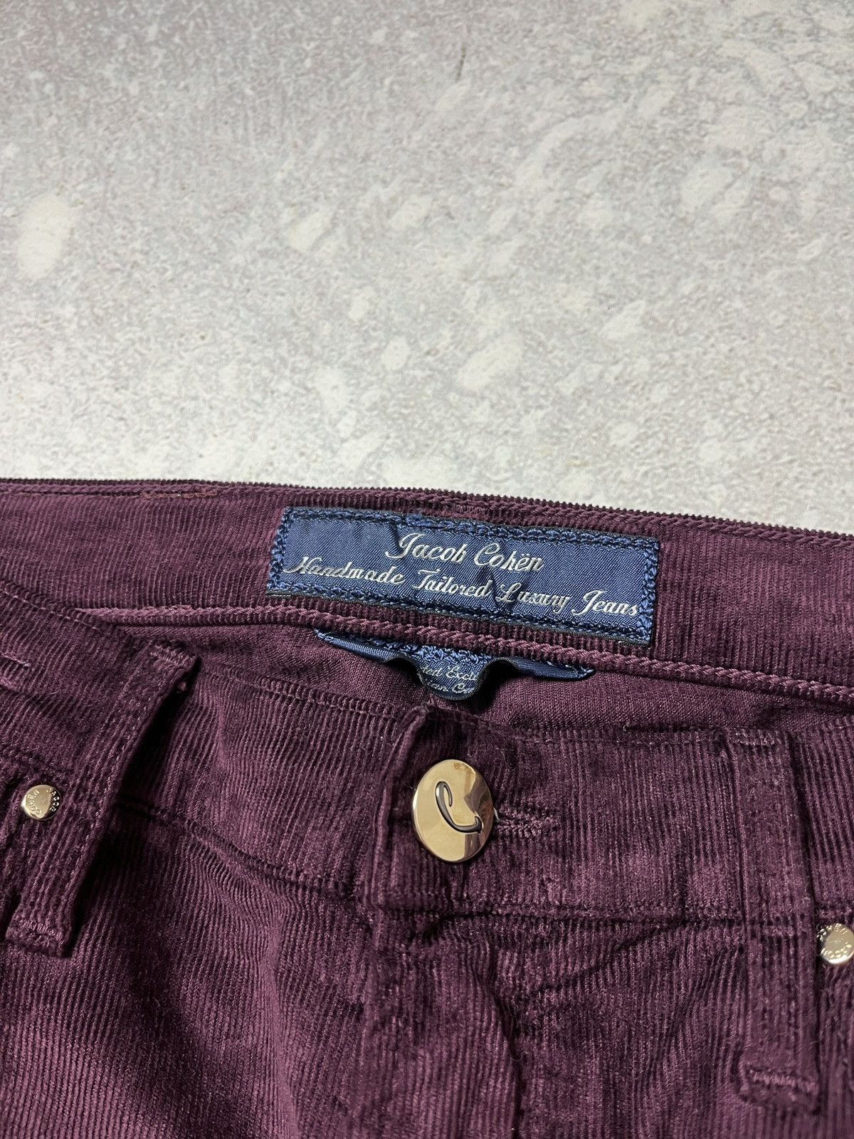 Jacob Cohen JACOB COHEN Purple Kimberly Slim Handmade Tailored Trousers Size 29" - 7 Thumbnail