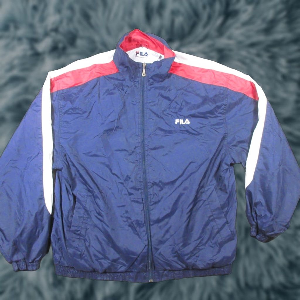 Fila VINTAGE FILA Windbreaker Jacket Mens XL Red White Blue Lined Streetwear Size US XL / EU 56 / 4 - 1 Thumbnail