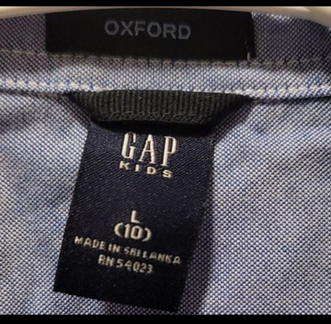 Gap GAP Boy's Oxford Blue Long Sleeve Dress Shirt Size L (10) Size US XXS / EU 40 - 4 Thumbnail