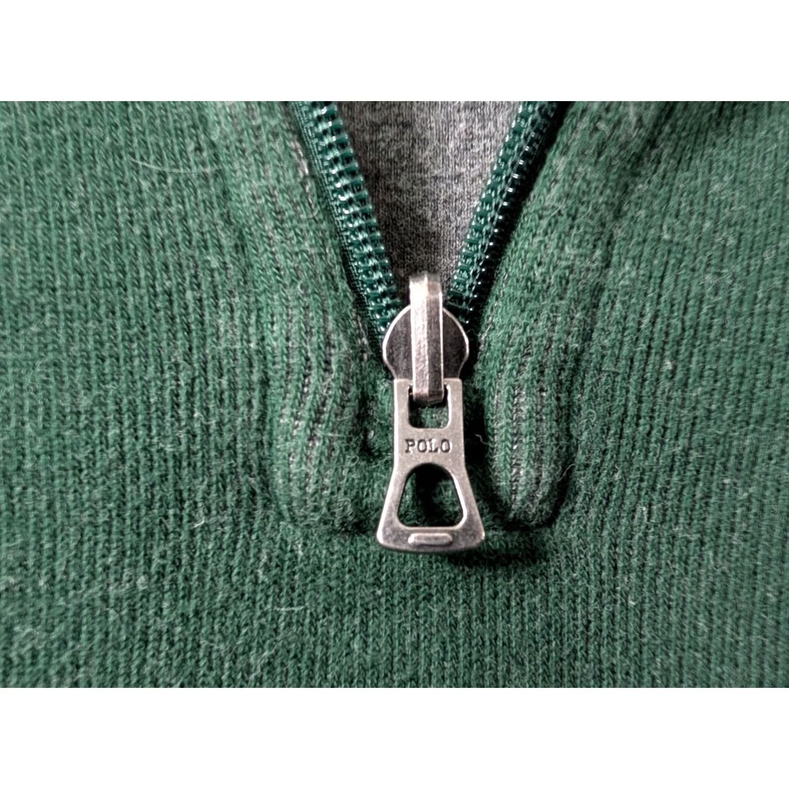 Polo Ralph Lauren Polo Ralph Lauren Sweater L Mens Mock Neck 1/4 Zip Reversible Patch Green & Gray Size US L / EU 52-54 / 3 - 3 Thumbnail