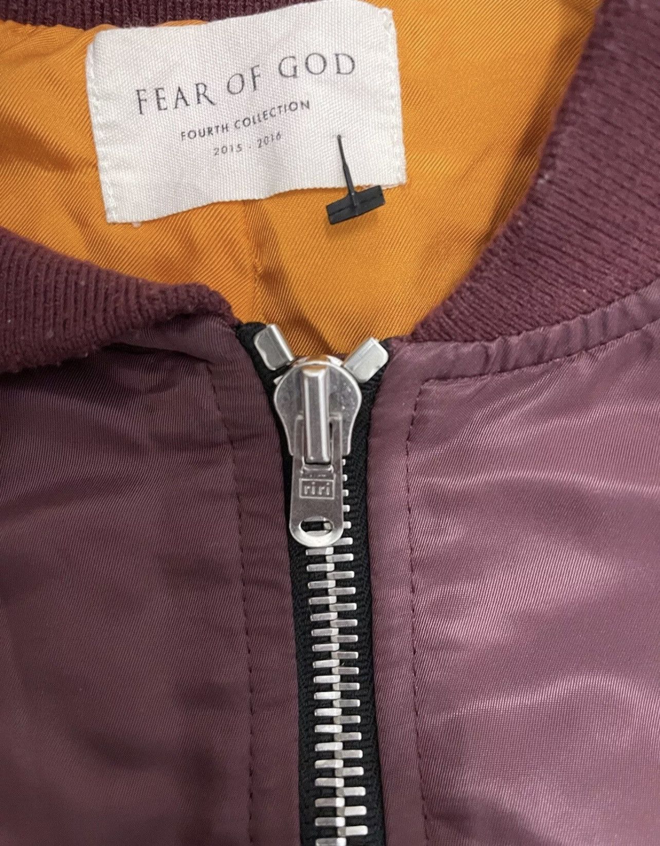 Fear of God Fear Of God Men's Burgundy Fourth Collection Bomber Size M Size US M / EU 48-50 / 2 - 3 Thumbnail