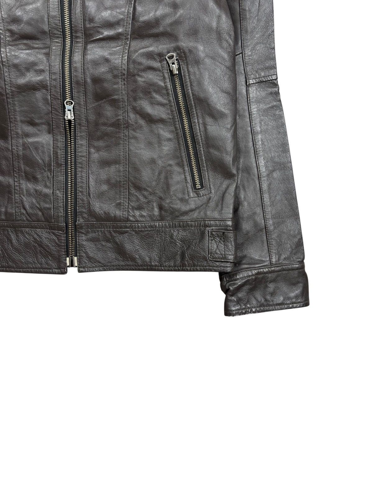 Tornado Mart 2000s Rattle Trap Trim Fur Collar Style Rider Leather Jacket Size US M / EU 48-50 / 2 - 4 Thumbnail