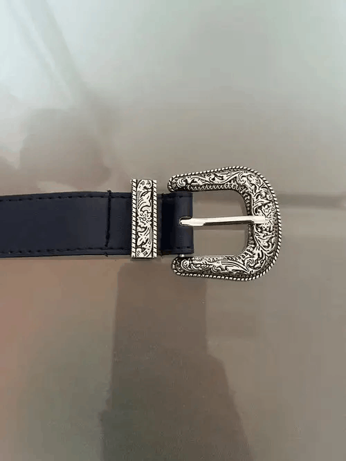Naval Clothing Factory Y2K Buckle Belt (navy) Size 32 - 4 Thumbnail