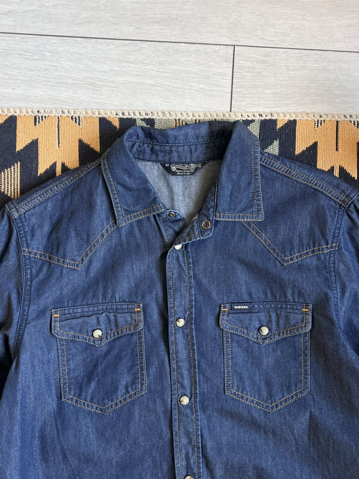 Diesel Diesel Vintage Denim Button Up Shirt Size US XL / EU 56 / 4 - 7 Thumbnail
