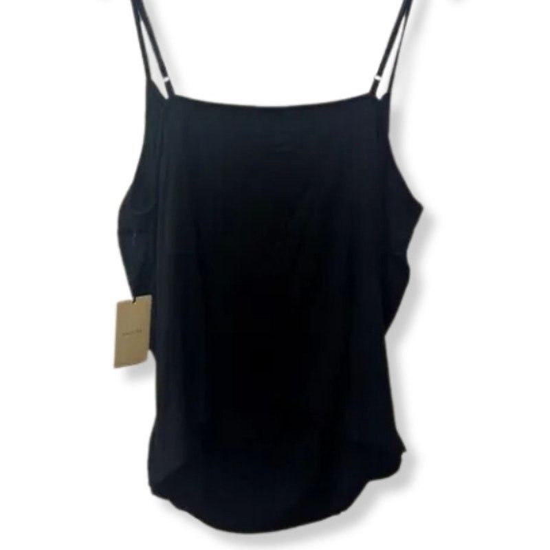 Other Halogen Tank Top Cowl Neck Ruched Side Black Plus 3X NWOT Size 3XL / US 20-22 - 4 Thumbnail