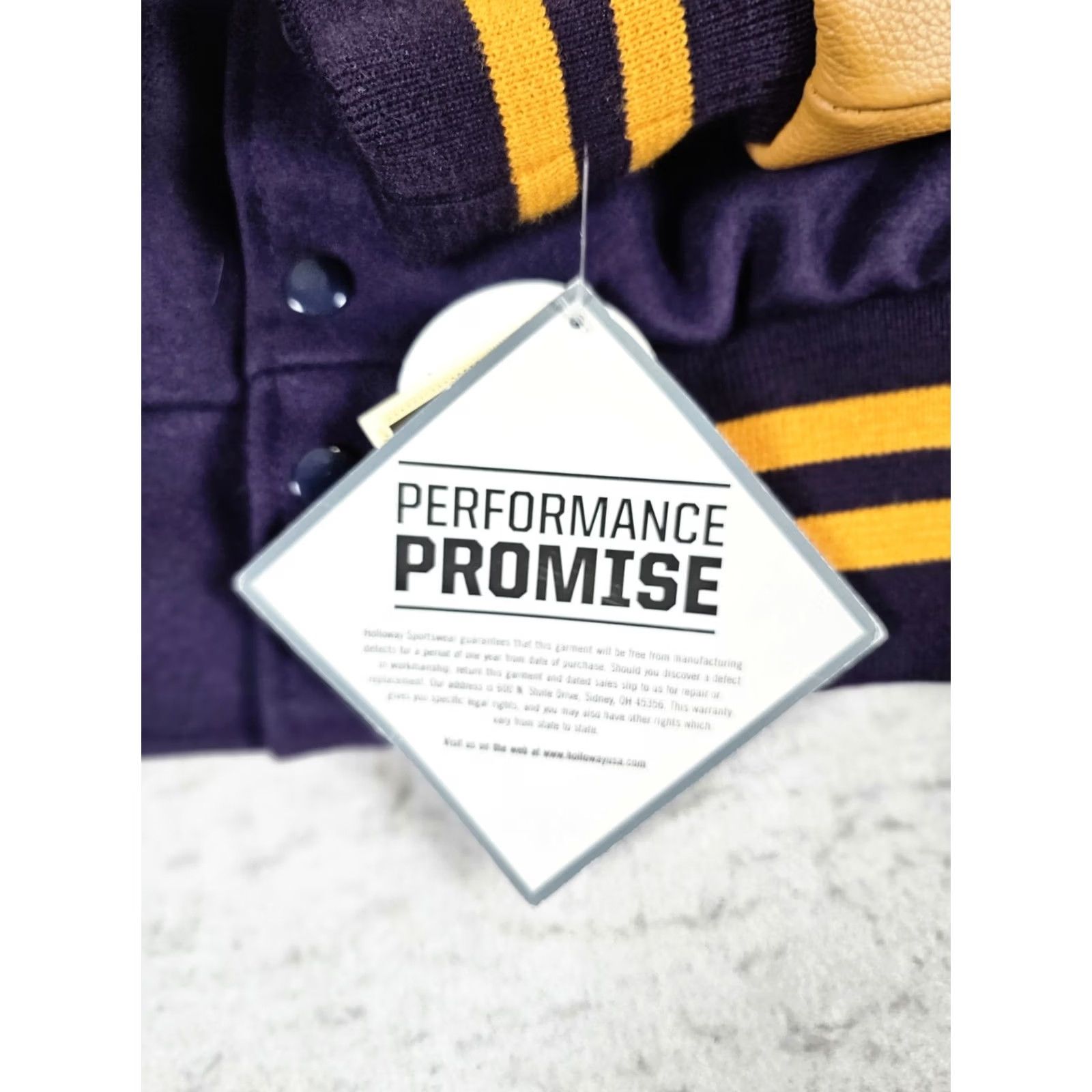 Holloway VINTAGE Holloway The Original Varsity Jacket Purple Yellow Wool & Leather Mens Sz S Size US S / EU 44-46 / 1 - 7 Thumbnail