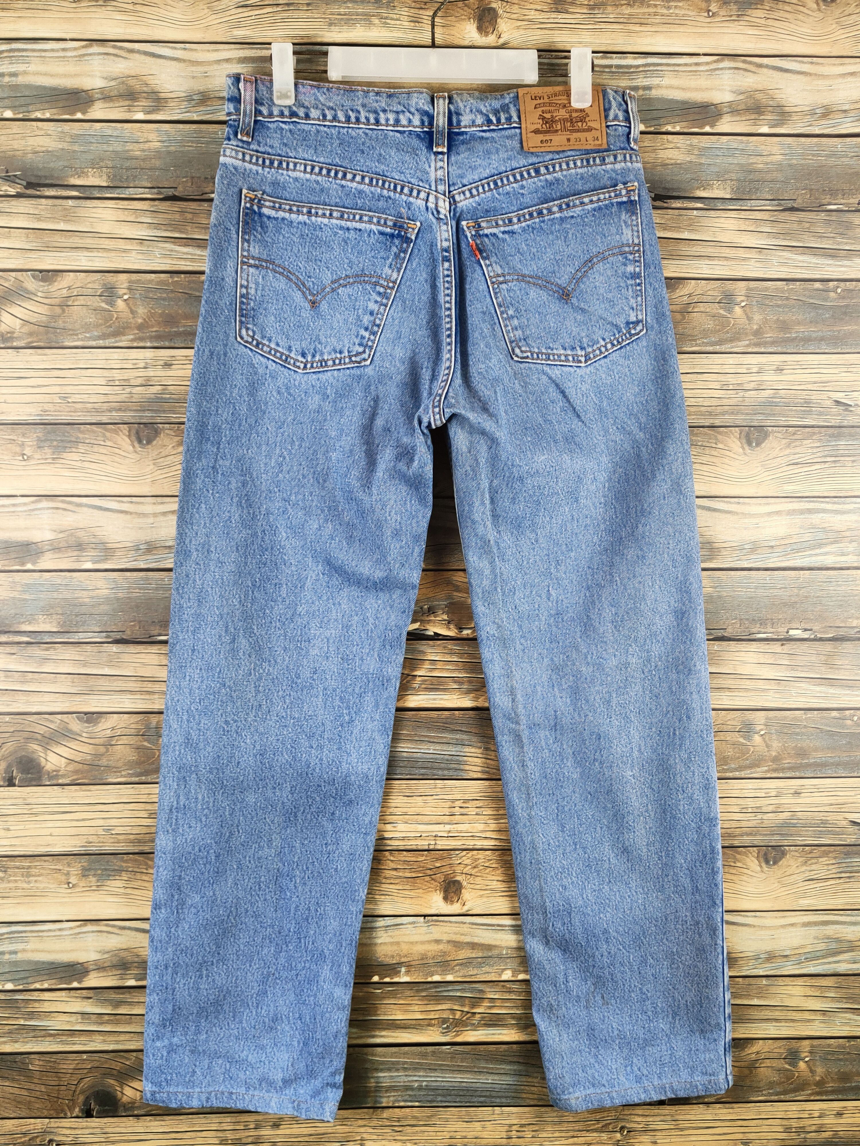 Levi's 607 Levi's Orange tab Blue Distressed Ripped Jeans #S2827 Size US 32 / EU 48 - 7 Thumbnail