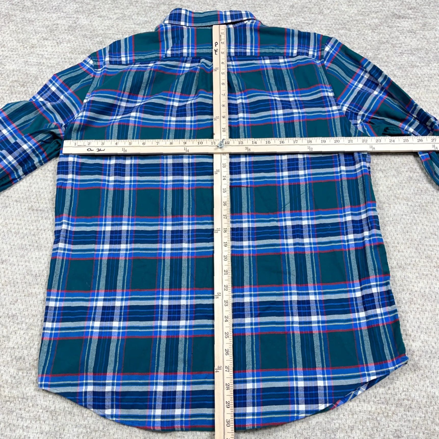 Vineyard Vines VINEYARD VINES Flannel Shirt Men L Green Blue Plaid Button-Up Whale Shirt Size US L / EU 52-54 / 3 - 6 Thumbnail